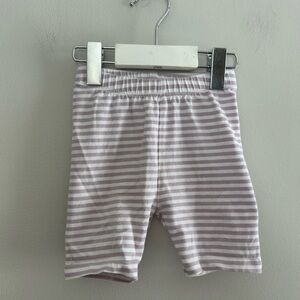 H&M 12/18m purple & white striped bike shorts
